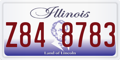 IL license plate Z848783