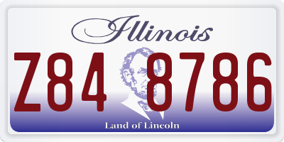 IL license plate Z848786