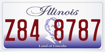 IL license plate Z848787