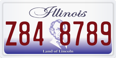 IL license plate Z848789