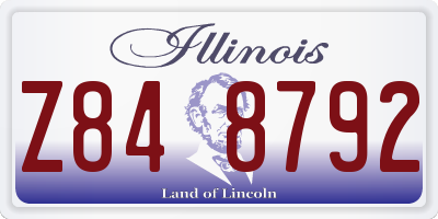 IL license plate Z848792