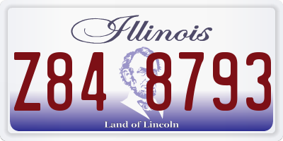 IL license plate Z848793