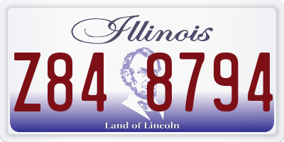 IL license plate Z848794