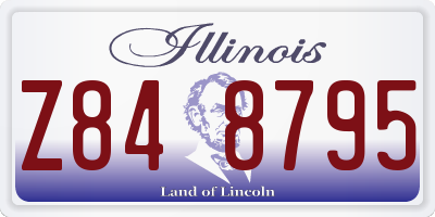 IL license plate Z848795