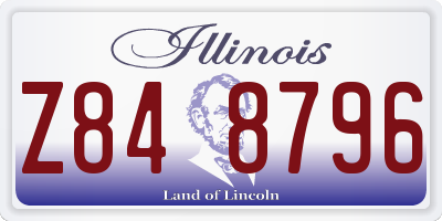 IL license plate Z848796