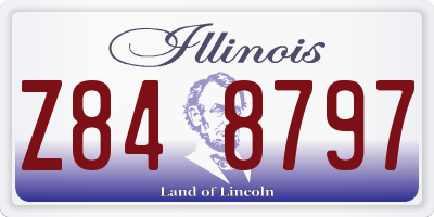 IL license plate Z848797