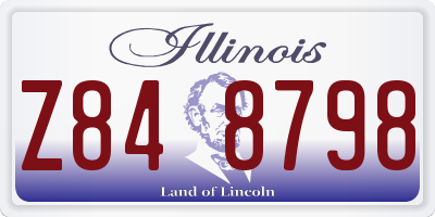 IL license plate Z848798