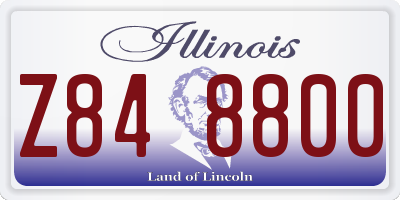 IL license plate Z848800