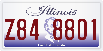 IL license plate Z848801