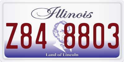 IL license plate Z848803