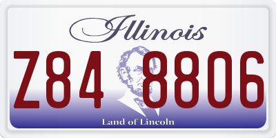 IL license plate Z848806