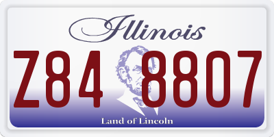 IL license plate Z848807