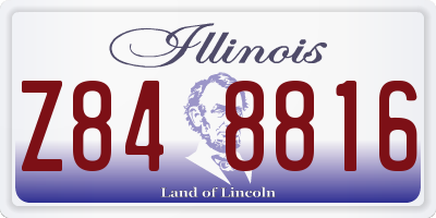 IL license plate Z848816