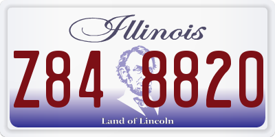 IL license plate Z848820