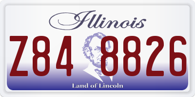 IL license plate Z848826