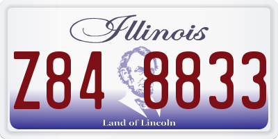 IL license plate Z848833