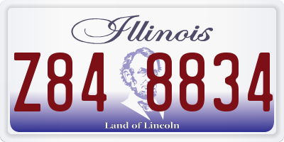 IL license plate Z848834