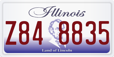 IL license plate Z848835