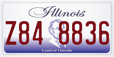 IL license plate Z848836