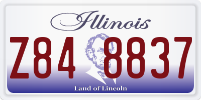 IL license plate Z848837