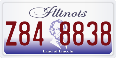 IL license plate Z848838