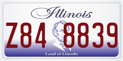 IL license plate Z848839