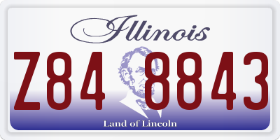 IL license plate Z848843