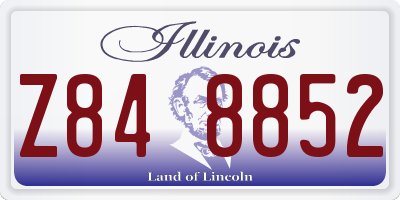IL license plate Z848852