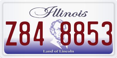 IL license plate Z848853