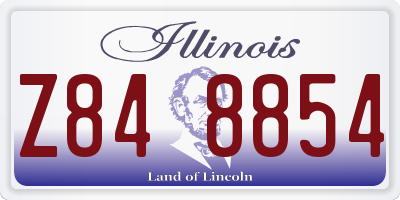 IL license plate Z848854