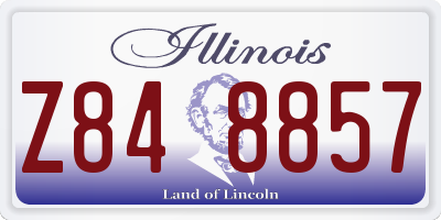 IL license plate Z848857