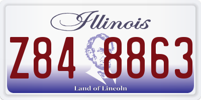 IL license plate Z848863