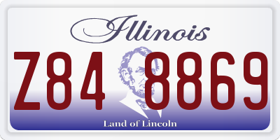 IL license plate Z848869