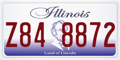 IL license plate Z848872