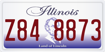 IL license plate Z848873