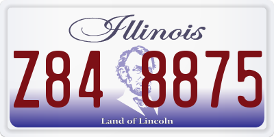 IL license plate Z848875
