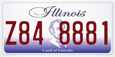 IL license plate Z848881