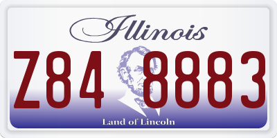 IL license plate Z848883