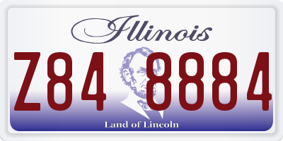 IL license plate Z848884