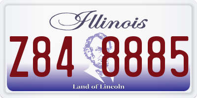 IL license plate Z848885