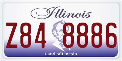 IL license plate Z848886