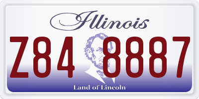 IL license plate Z848887