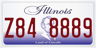 IL license plate Z848889