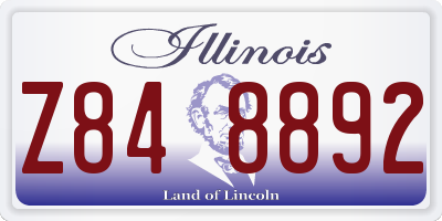 IL license plate Z848892