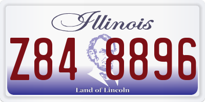 IL license plate Z848896