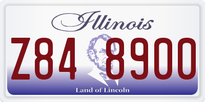 IL license plate Z848900