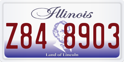 IL license plate Z848903