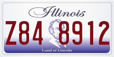 IL license plate Z848912
