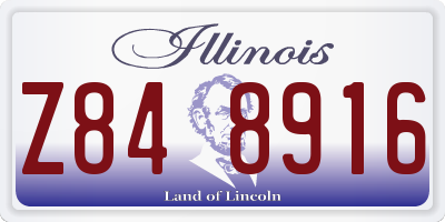 IL license plate Z848916