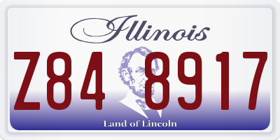 IL license plate Z848917